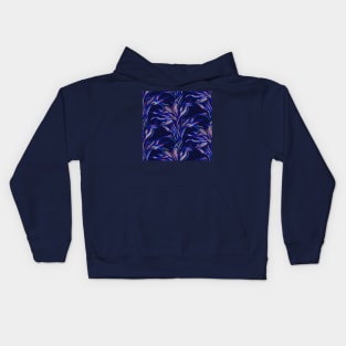 Navy Funky Leaves Kids Hoodie